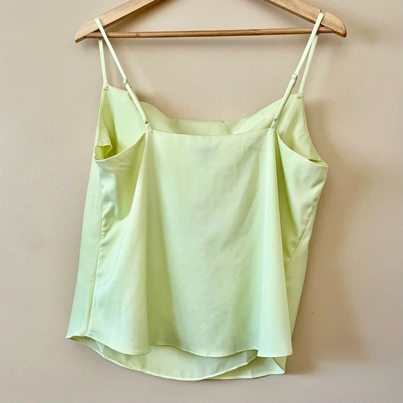 RW&Co.| NEW Lovely Lime Green Spaghetti Strap Satin Blouse Size US Medium NWT - Picture 4 of 7